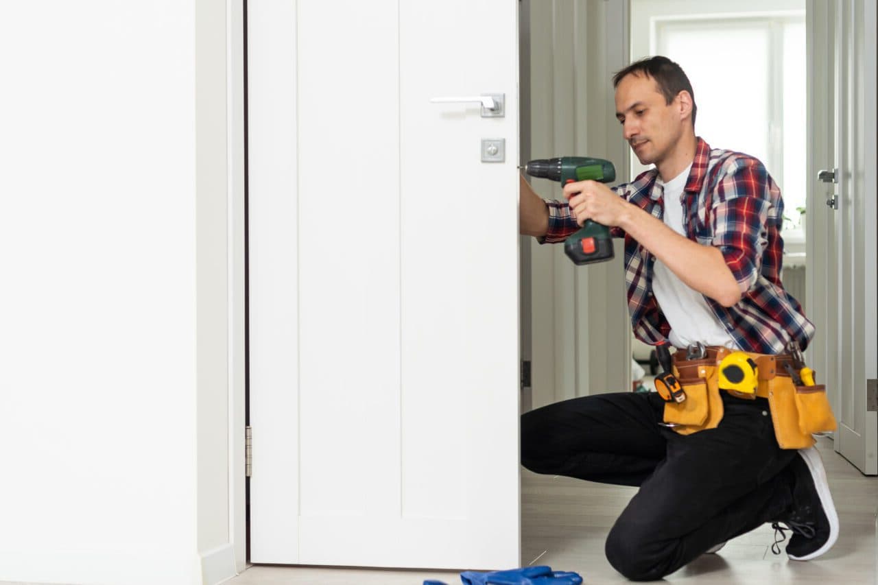 Commercial door installation